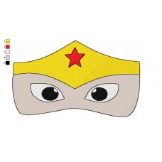 Mask Wonder Woman Embroidery Design